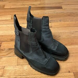 Retro glitter ankle boots